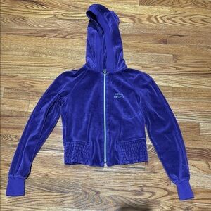 Bebe Sport Y2K Velvet Jacket in Purple